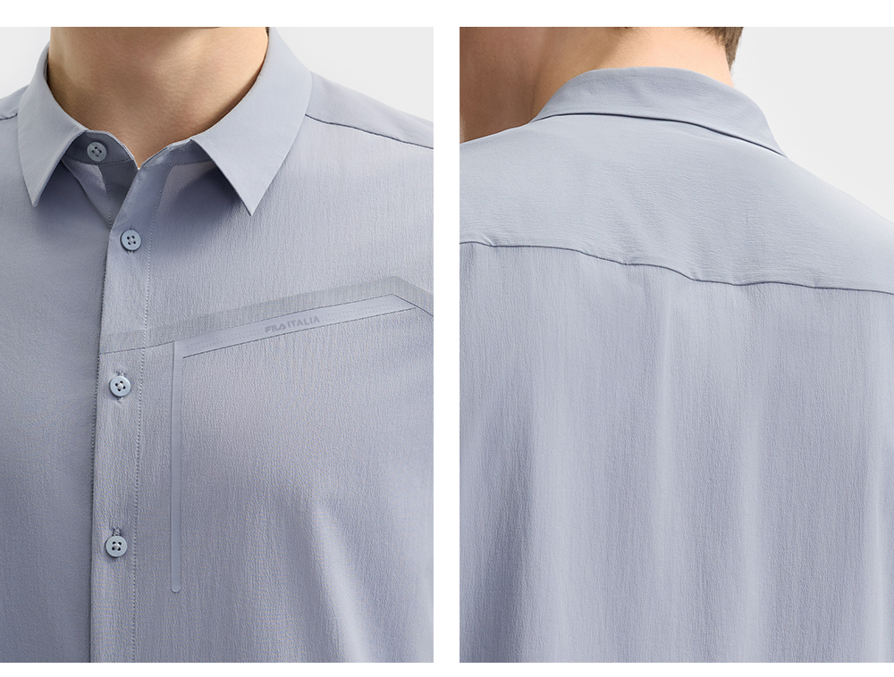 FILA CORE LIFESTYLE WHITE EVERYDAY ELEGANCE Men Short Sleeves Shirt