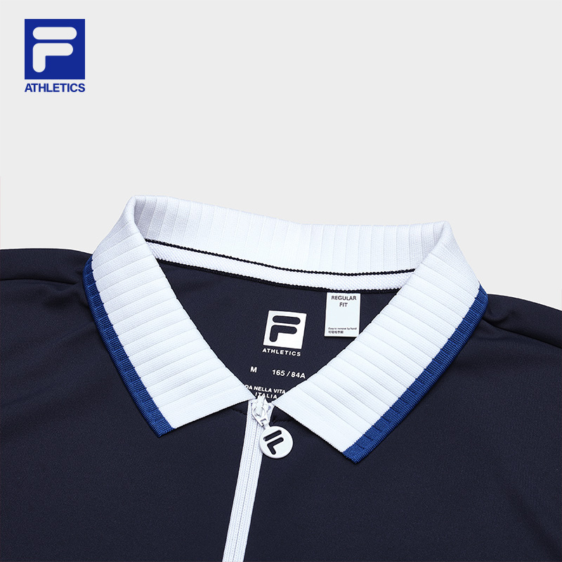 FILA CORE ATHLETICS TENNIS Women Short Sleeve Polo (Navy / White)