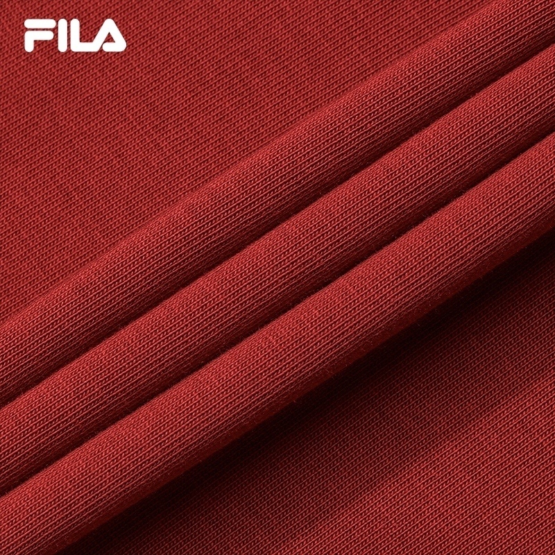 FILA CORE Men CNY Knitted Short Sleeve Top PINK