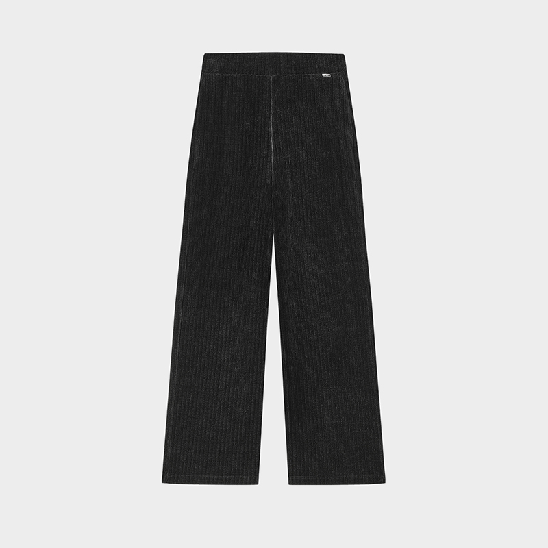 FILA-CORE WHITE LINE EMERALD Women Knit Pants in Black