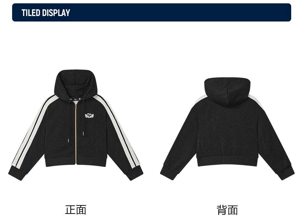 FILA CORE LIFESTYLE FILA MILANO STUDIO IN MILAN Women Hooded Jacket (Black / Grey)