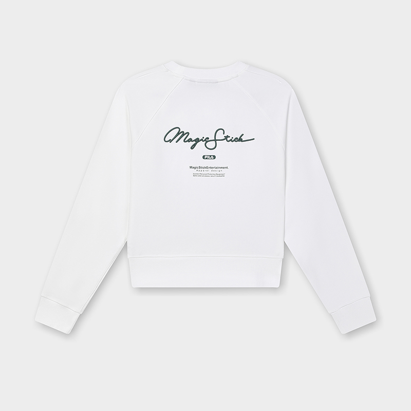 FILA CORE Women's MAGIC STICK WHITE LINE ORIGINALE Sweater in White