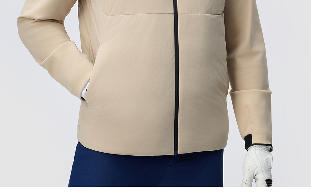 FILA CORE ATHLETICS SLOPS TO FIELD Men 2-piece Down Jacket (Light Khaki)