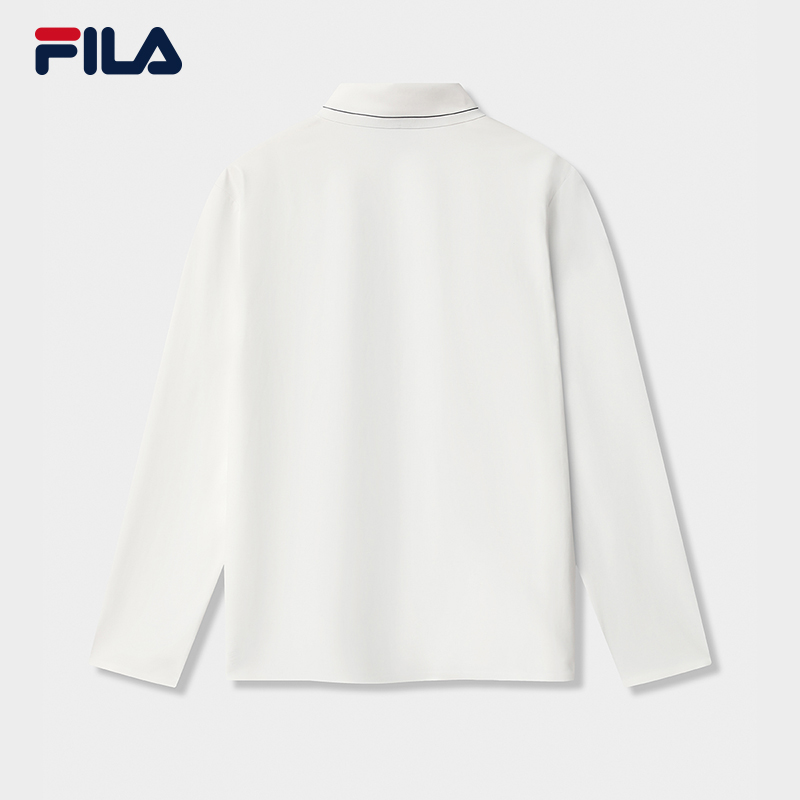 FILA CORE BLUE Men Long Sleeve Polo (Black/White)
