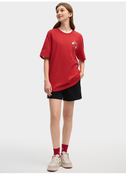 FILA CORE LIFESTYLE ORIGINALE FILA SOPHEY Unisex Short Sleeves T-Shirt (Black / Red / White) - Unisex