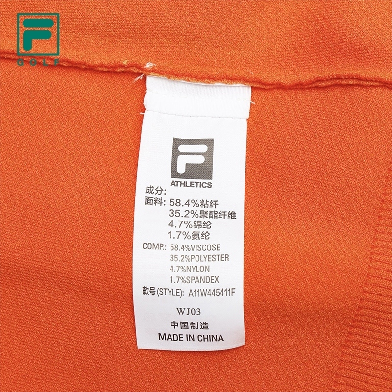 FILA CORE ATHLETICS GOLF X VERSAILLES COLLECTION Women Knit Sweater (Orange)