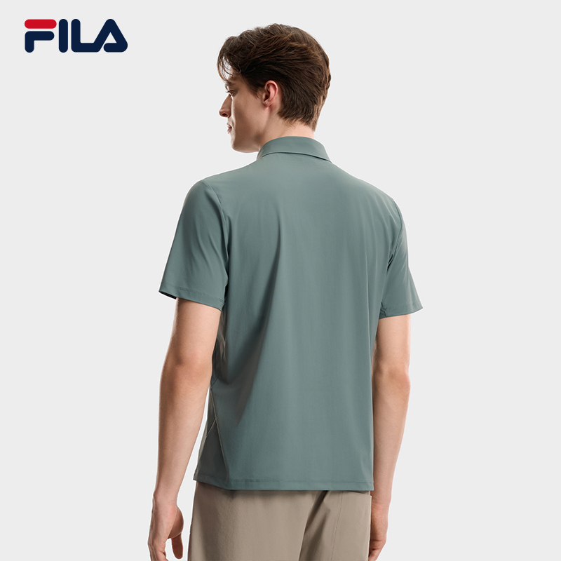FILA Men Knitted Short Sleeve Polo Shirt