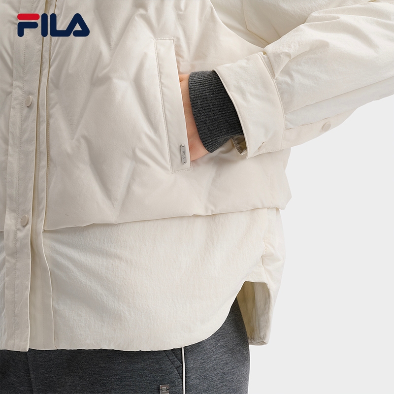 FILA CORE LIFESTYLE WHITE Women 2-piece Down Jacket