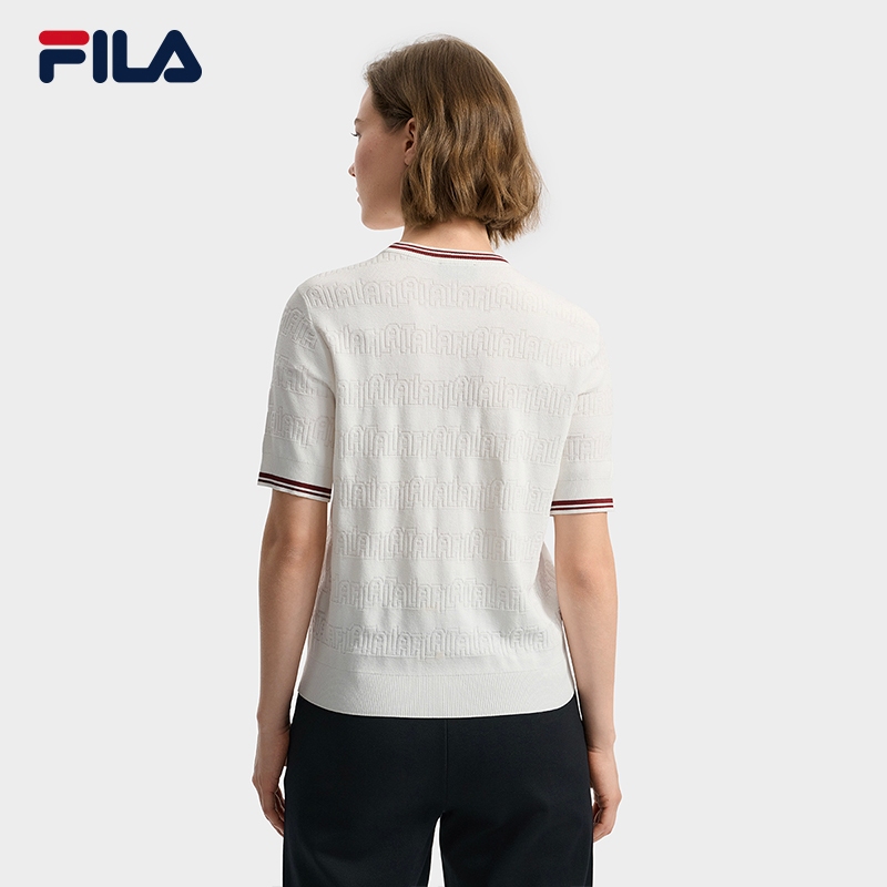 FILA CORE WHITE Weekend City Break Women Knit Sweater White