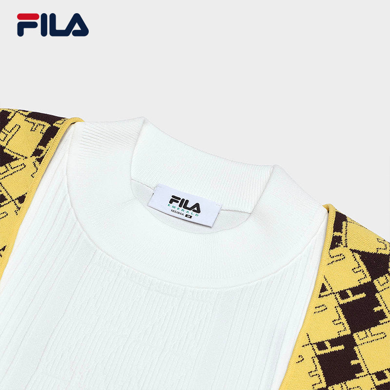 FILA CORE Women's WHITE LINE Emerald Sweater in White