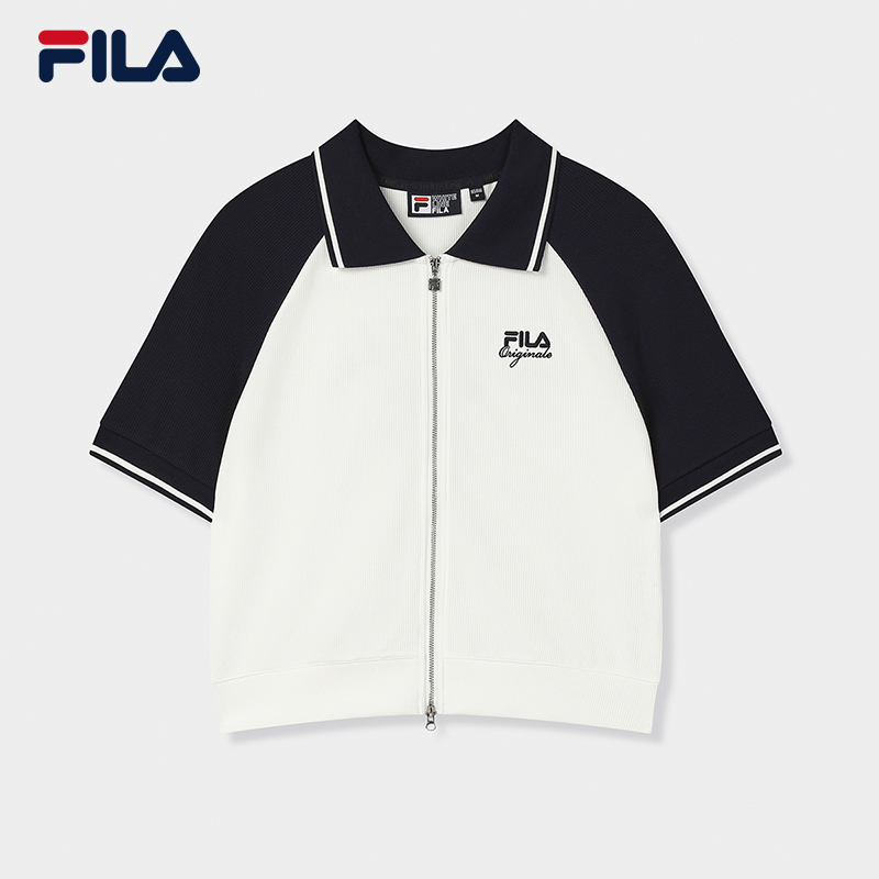 FILA CORE LIFESTYLE ORIGINALE RHAPSODY OF LEGENDS Women Knitted Short Sleeve Top (White)