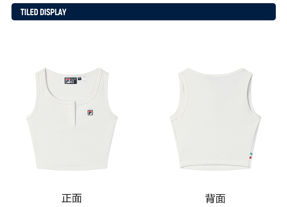 FILA CORE LIFESTYLE SETTANTA Women Knitted Sleeveless Top (Black / White)