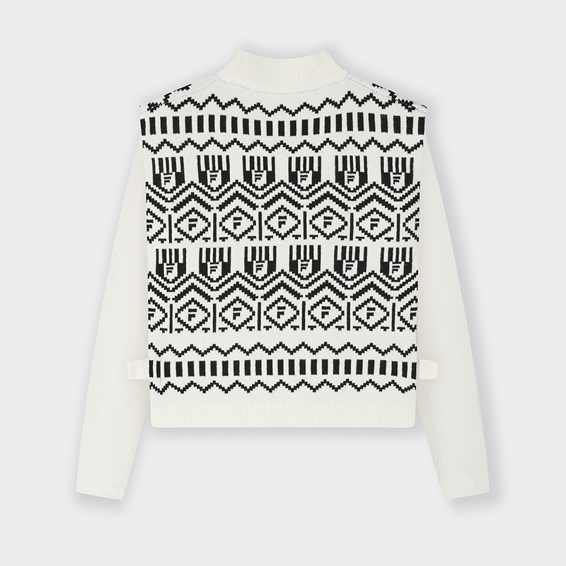 FILA CORE WHITE LINE EMERALD Women Knit Sweater in Ash