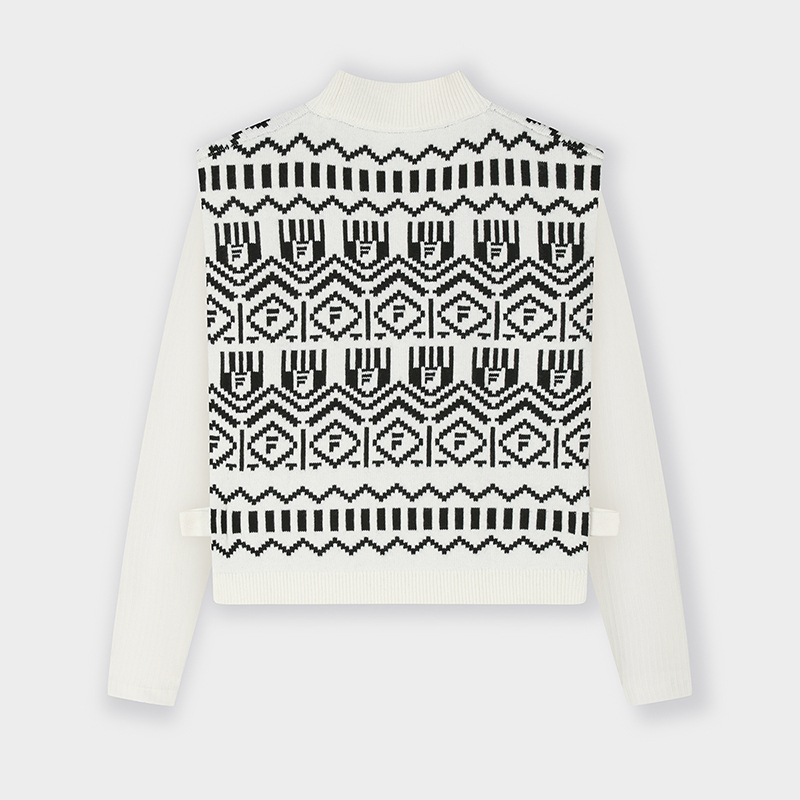 FILA CORE WHITE LINE EMERALD Women Knit Sweater in Ash