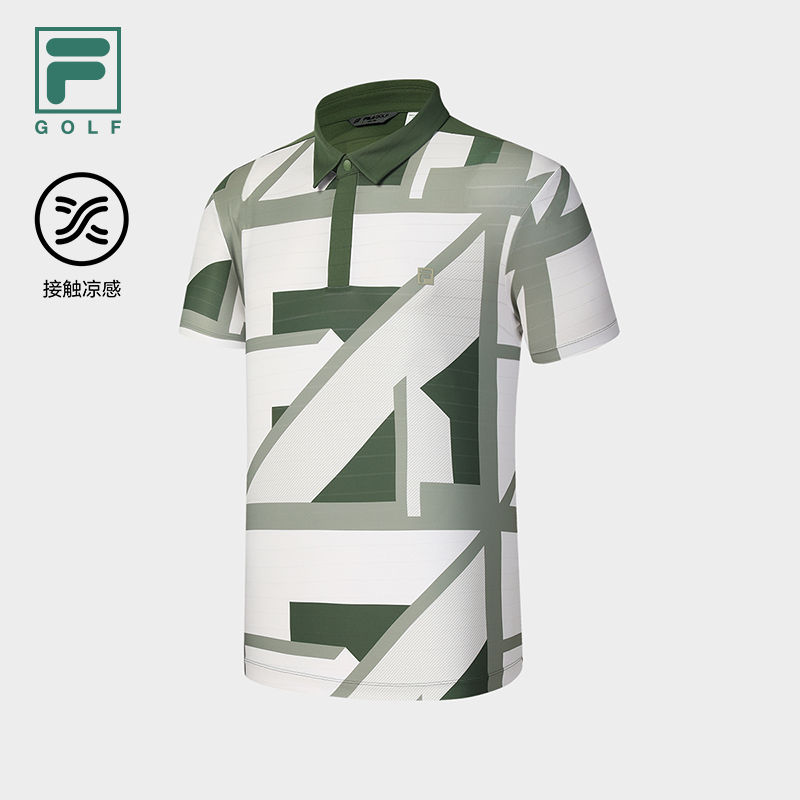 FILA CORE ATHLETICS GOLF ELITE GOLF CLUB Men Short Sleeve Polo (Full Print)