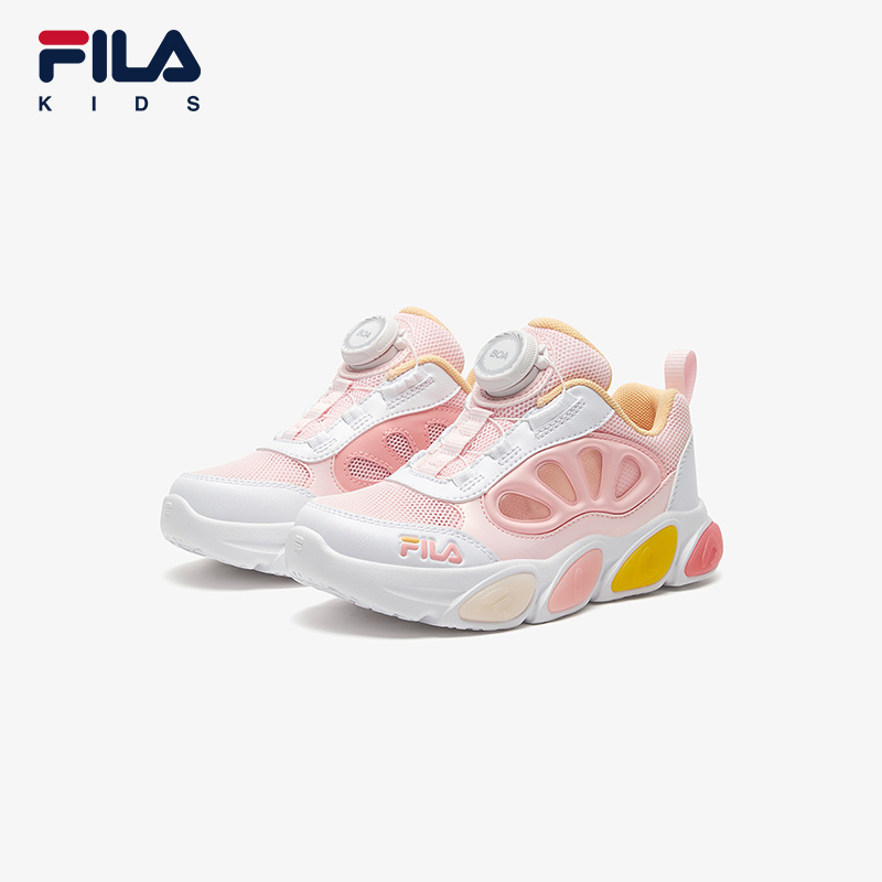 FILA KIDS FERRIS WHEEL HERITAGE Girls Light-up Sneakers (Pink/Blue)