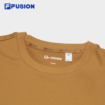 FILA FUSION BASKETBALL INLINE UNIFORM Men's Short Sleeve T-shirt (White / Brown - Cotton)