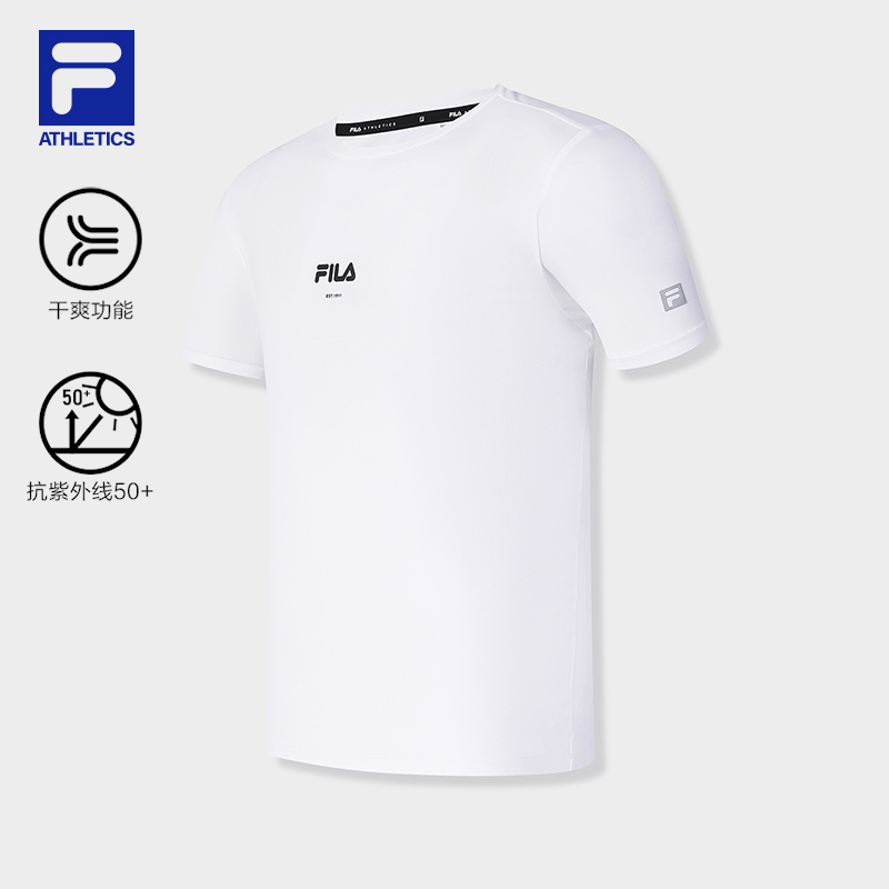 FILA CORE ATHLETICS FITNESS BLACK MEN SPACE DRIOD Men Short Sleeves T-Shirt (Black / Blue / White)