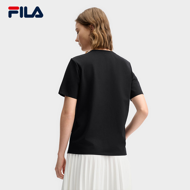 FILA CORE LIFESTYLE WHITE LINE THE GALLERIA VITTORIO EMANUELE II Women Short Sleeves T-Shirt (Light Pink / Black / White)