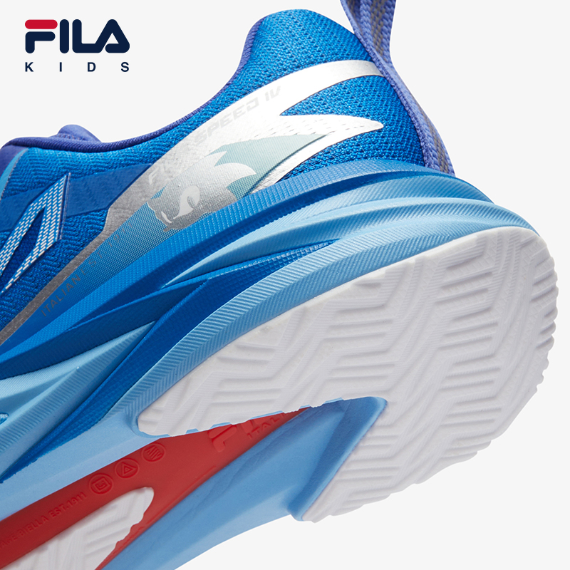 FILA KIDS SPEED 4 PERFORMANCE Boys Running Shoes (White/Blue)