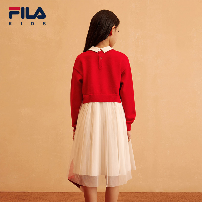 [ CNY Collection ] FILA KIDS ORIGINALE Chinese New Year Girl's Dress in Red