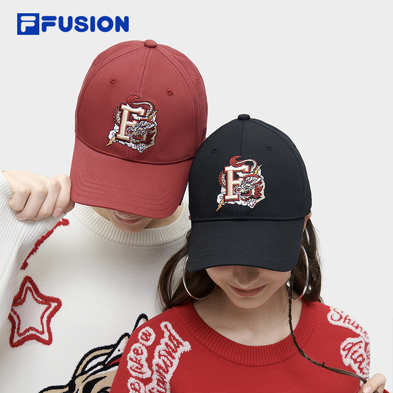 FILA FUSION LIFE CNY Dragon Chinese New Year CLASSICS Unisex Baseball Cap in Red