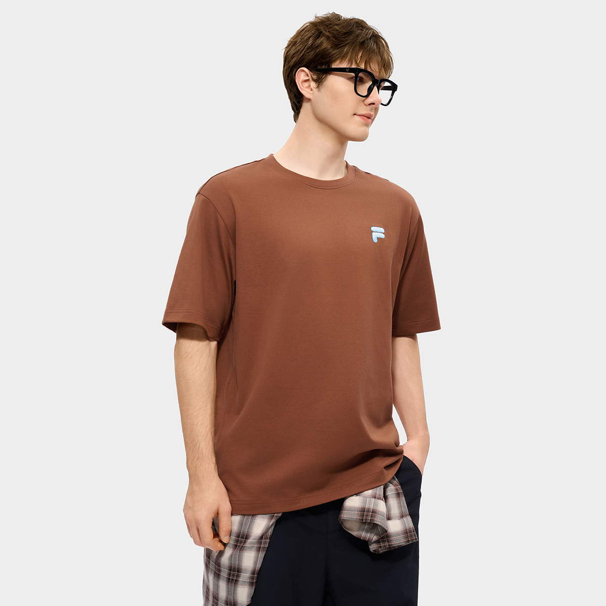FILA FUSION INLINE Unisex Knitted Short Sleeve Top