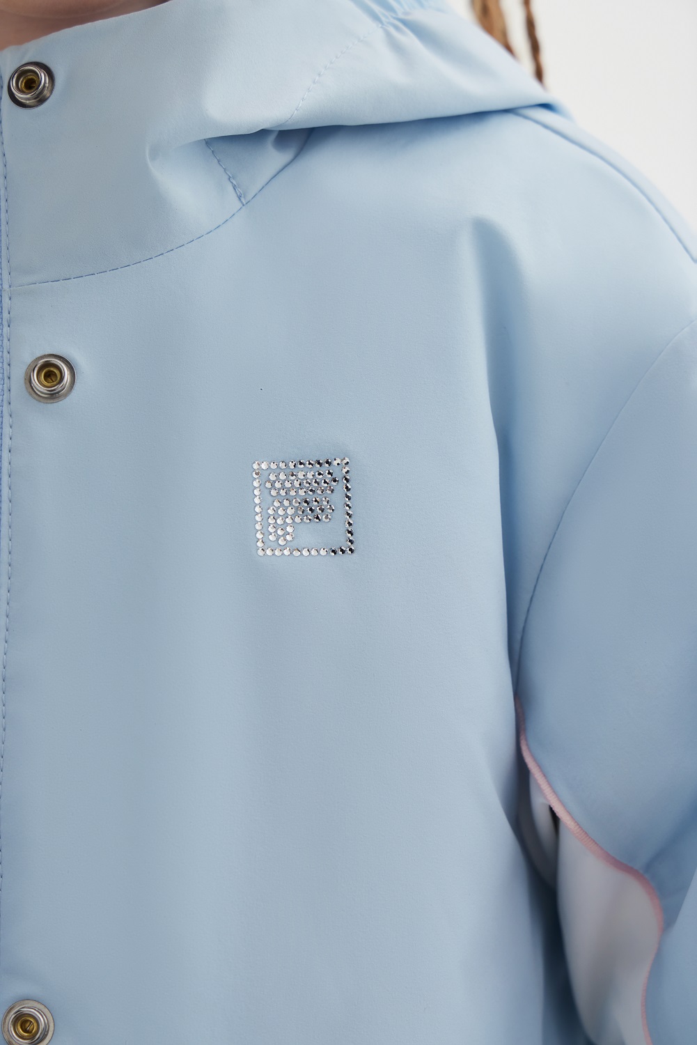 FILA KIDS WHITE LINE Girl's Woven 2-piece Set in Light Blue