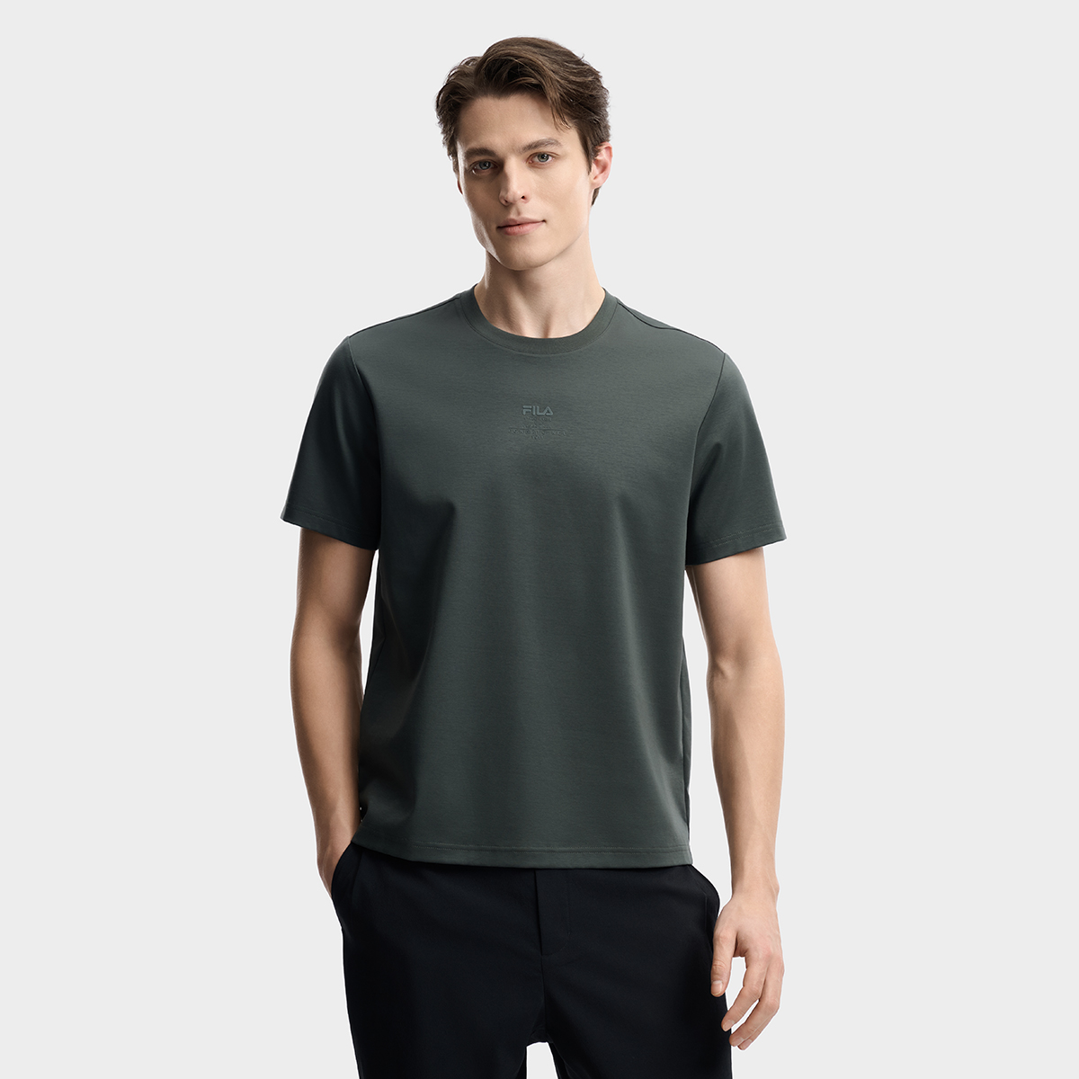 FILA MEN'S WHITE Knitted Short Sleeve Top