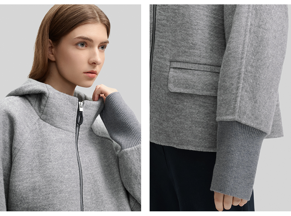 CORE LIFESTYLE EMERALD GEOMETRIC SNOW Women Woolen Sweater (Grey)