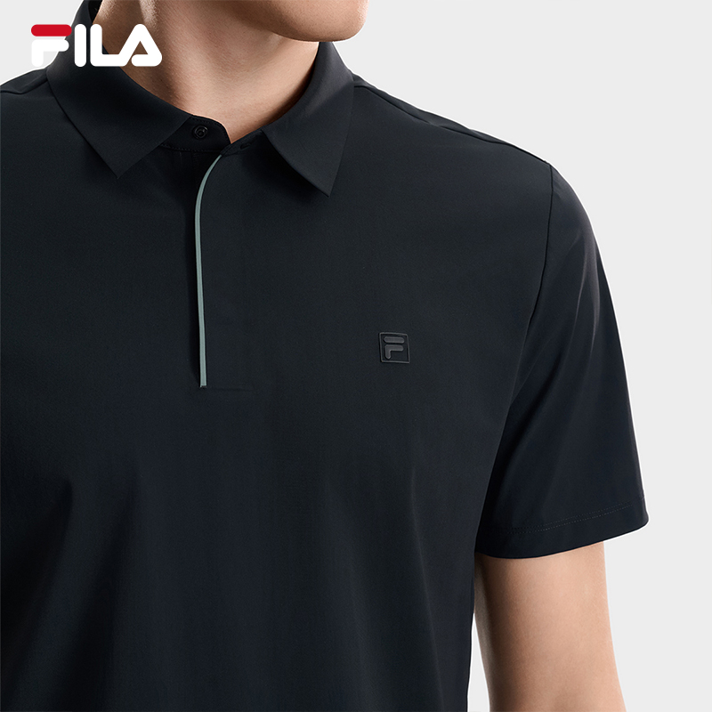 FILA Men Knitted Short Sleeve Polo Shirt
