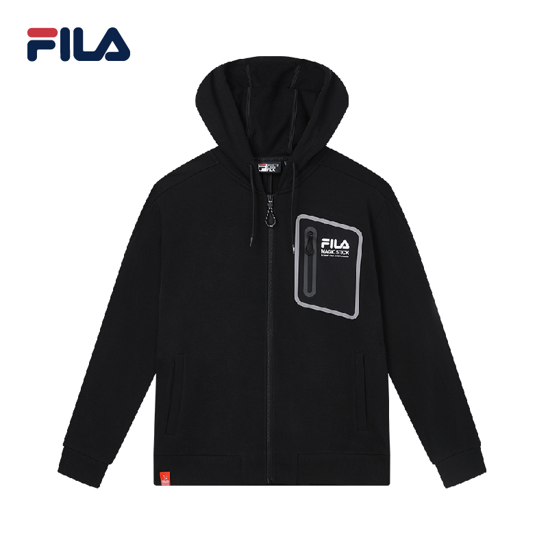 FILA CORE Men's MAGIC STICK WHITE LINE ORIGINALE Knit Top in Black