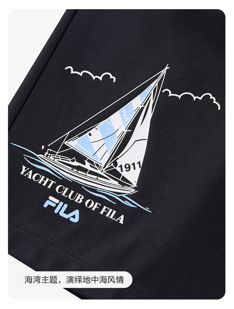 (130 - 170cm) FILA KIDS Boys Woven 5 Inch Pants in Navy