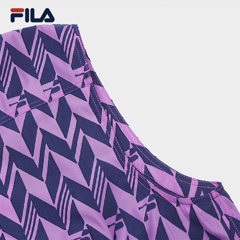 FILA CORE WHITE LINE EMERALD Women Woven Vest in Full Print