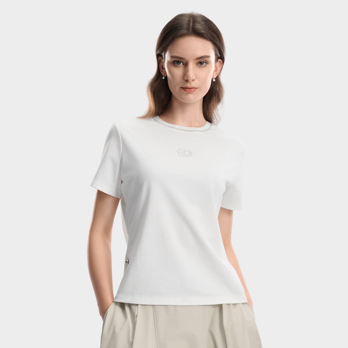 FILA Women Knitted Short Sleeve Top