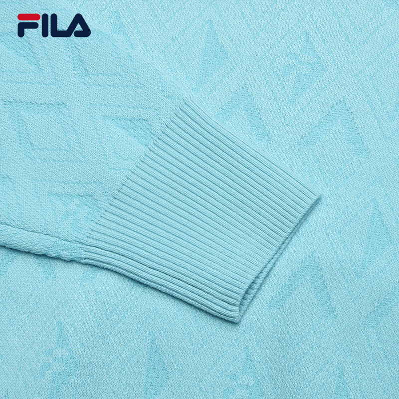 FILA CORE WHITE LINE EMERALD Women's Knit Sweater in blue