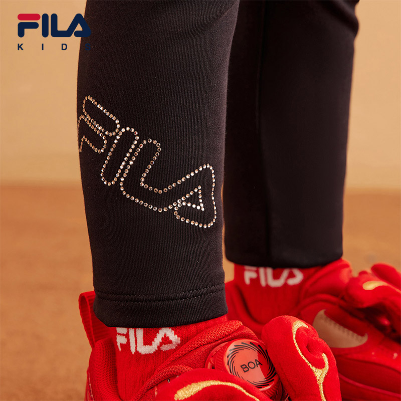 FILA KIDS ORIGINALE Girl's Knit Leggings in Navy