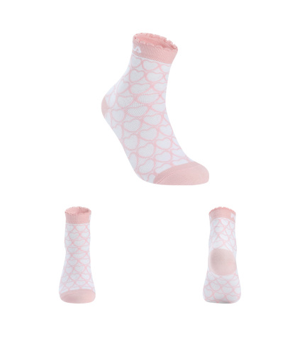 FILA CORE LIFESTYLE  Women Middle Socks (Black / Pink)