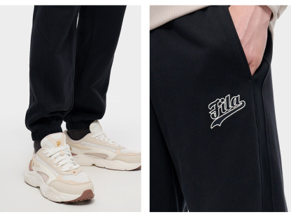 FILA FUSION INLINE CATEGORY CLUB Men Knit Pants (Black)