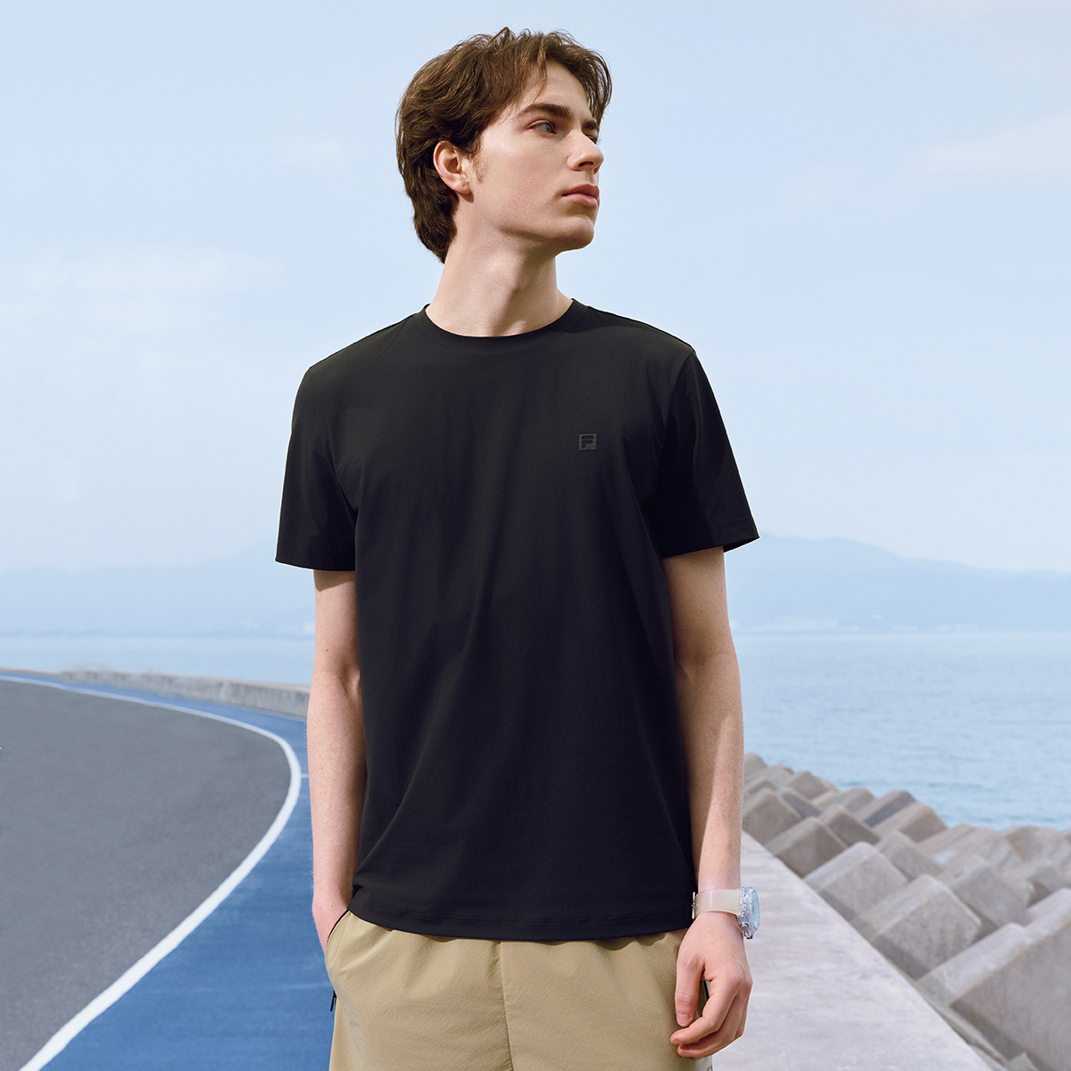 FILA MEN'S FITNESS Knitted Short Sleeve Top
