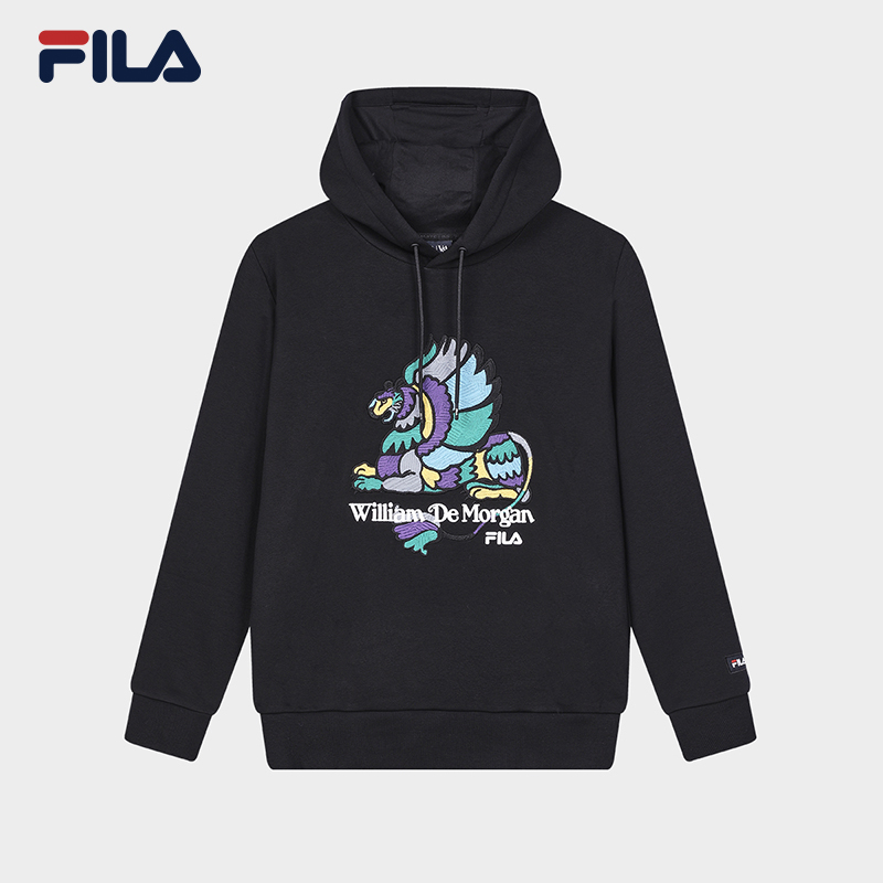 FILA CORE WHITE LINE HERITAGE Men's Hooded Sweater in Black