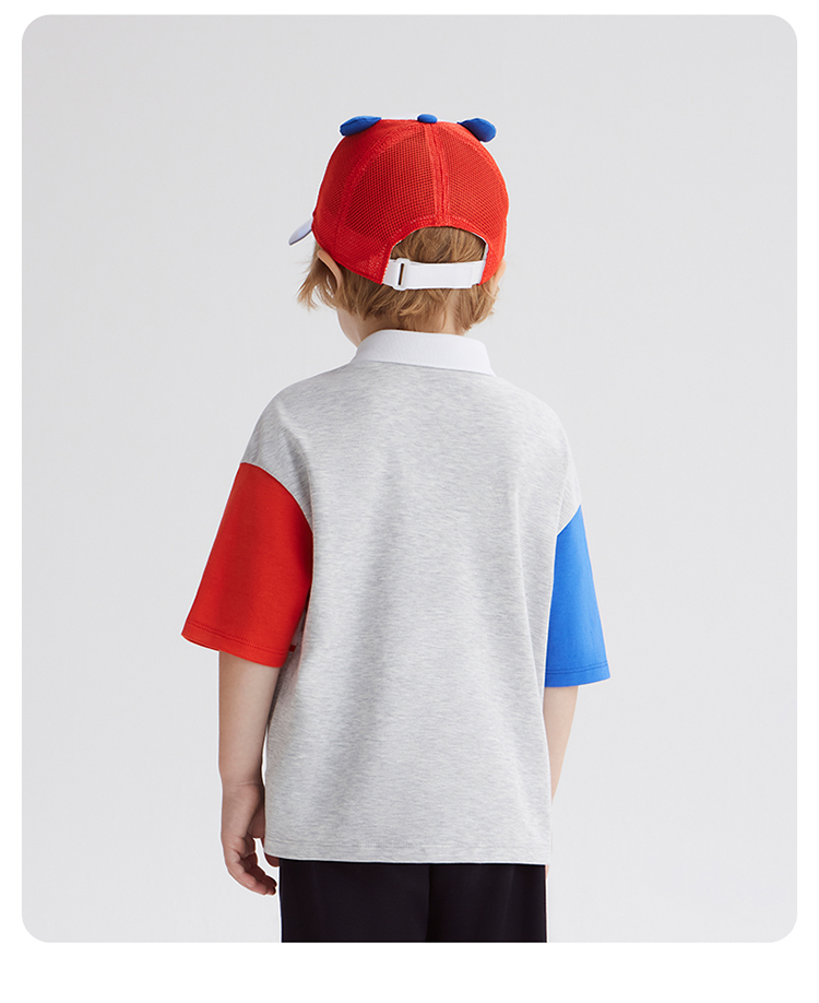 FILA KIDS ORIGINALE Boy's Short Sleeve Polo in Grey