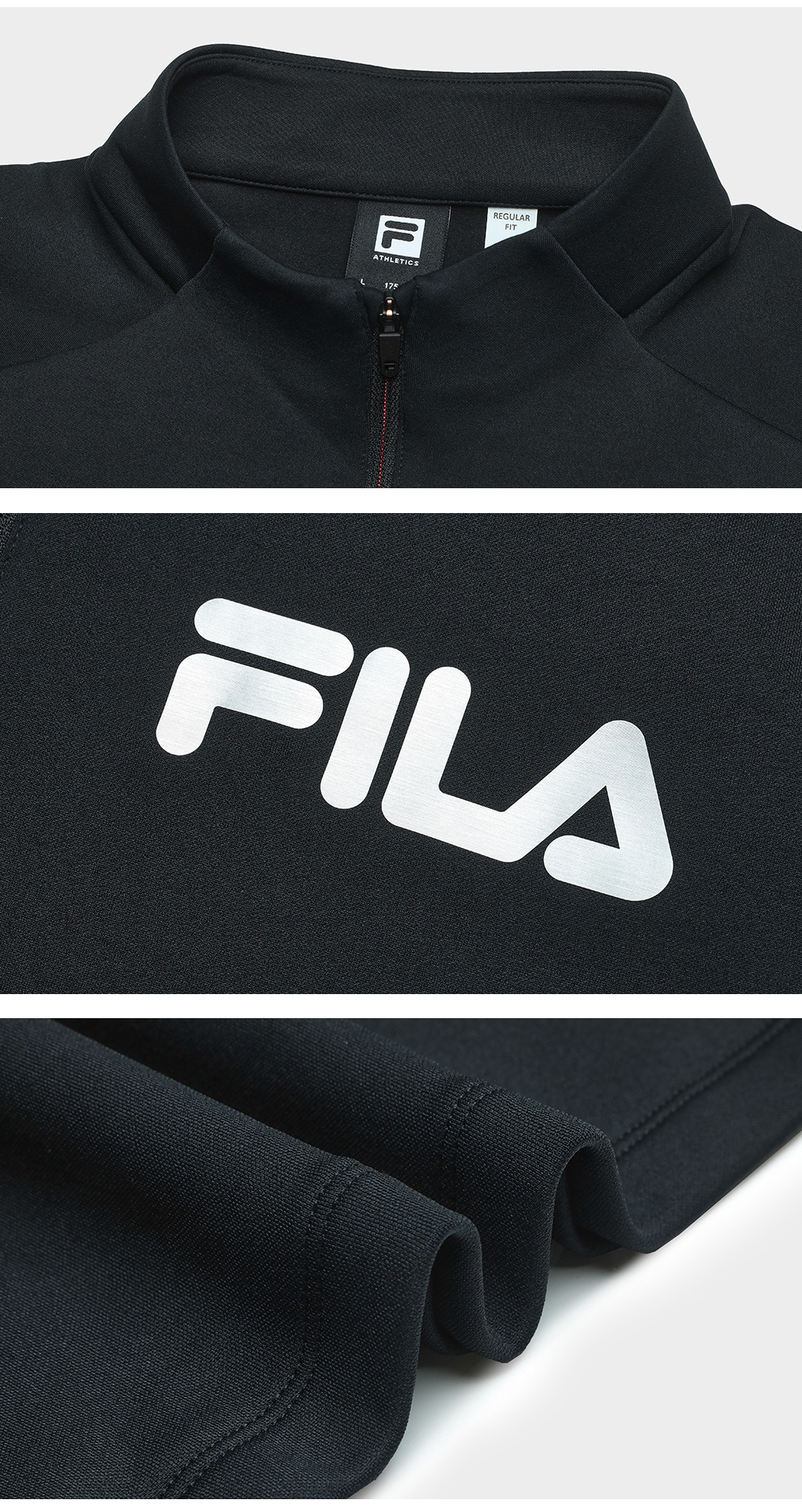 FILA CORE ATHLETICS SKI FILA X JAMES JEAN Men Long Sleeve Top (Black / White)