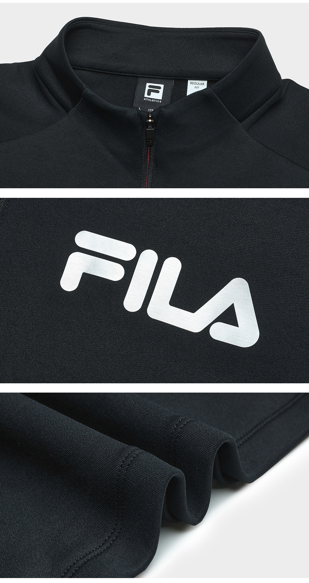 FILA CORE ATHLETICS SKI FILA X JAMES JEAN Men Long Sleeve Top (Black / White)