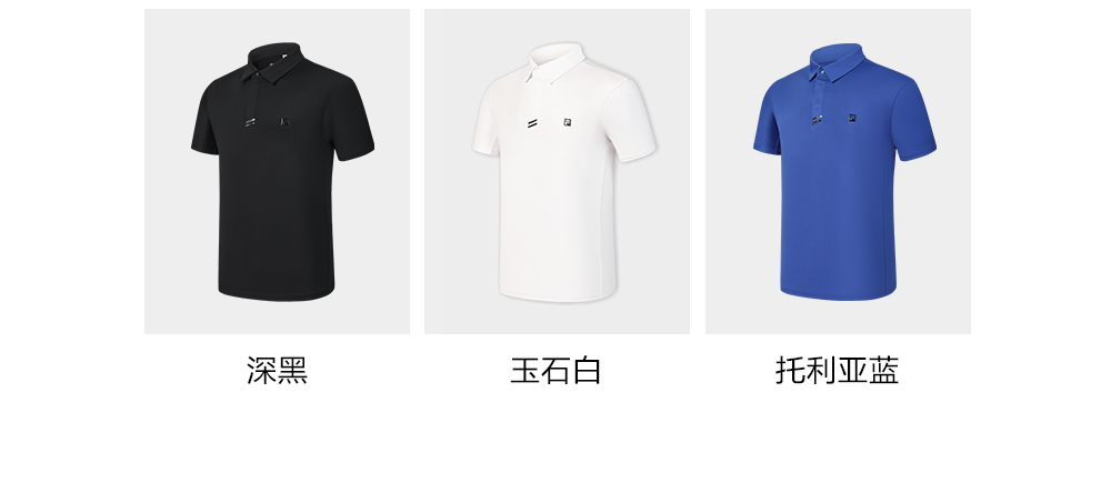 FILA CORE ATHLETICS GOLF2 Men Short Sleeve Polo (Black / Blue / White)