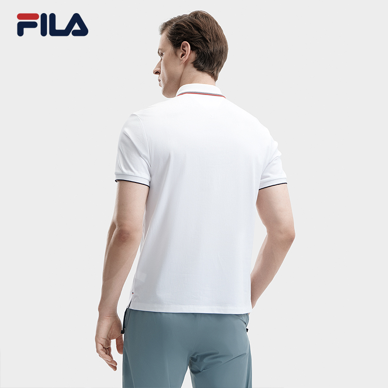 FILA CORE CROSS OVER MODERN HERITAGE Men Short Sleeve Polo (Navy / White)