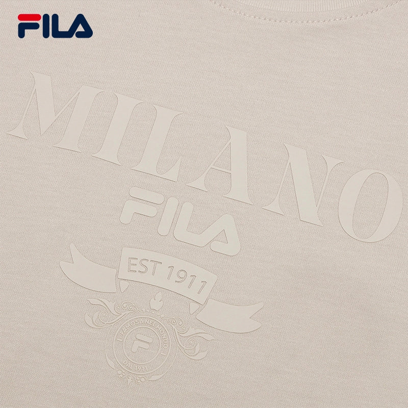 FILA CORE LIFESTYLE MILANO STROLLING MILAN Women Short Sleeves T-Shirt (Light Khaki)