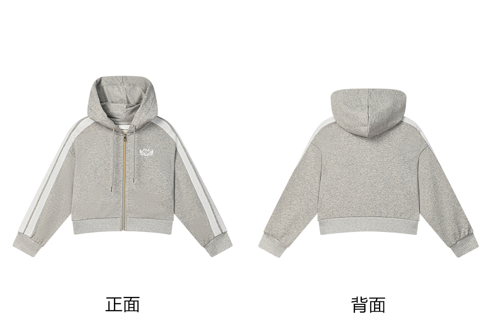 FILA CORE LIFESTYLE FILA MILANO STUDIO IN MILAN Women Hooded Jacket (Black / Grey)