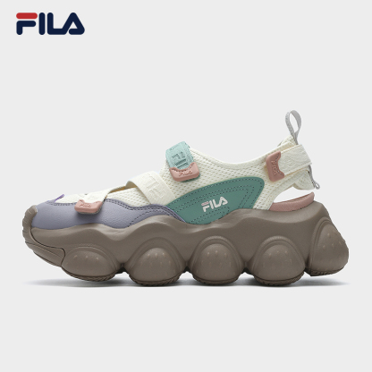 FILA CORE FRAGOLA FASHION MODERNO Women's Sandal Shoes (White-Grey / Cream-Brown / Black)