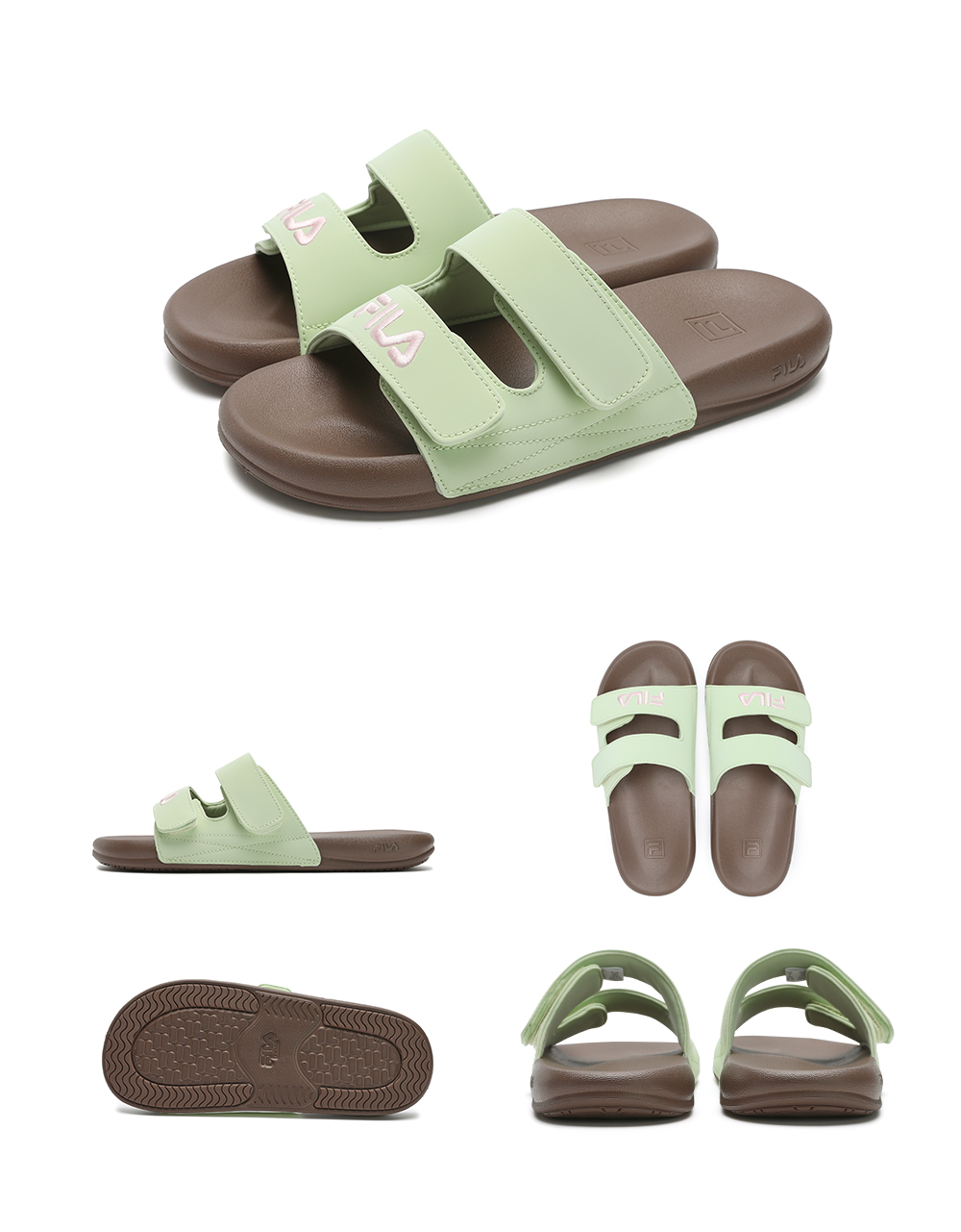 FILA CORE FASHION DRIFTER 2 WOMEN Women Slippers (Green / White / Blush Pink)